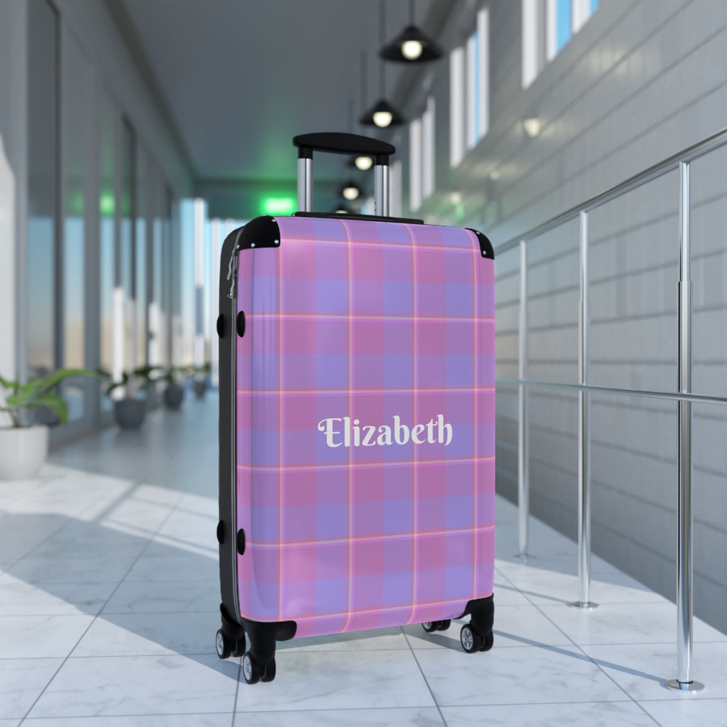 Personalized Travel Suitcase with Plaid Design, Custom Luggage, Stylish Suitcase, Travel Accessory, Unique Gift for Travelers, [...] - Celtic Scents