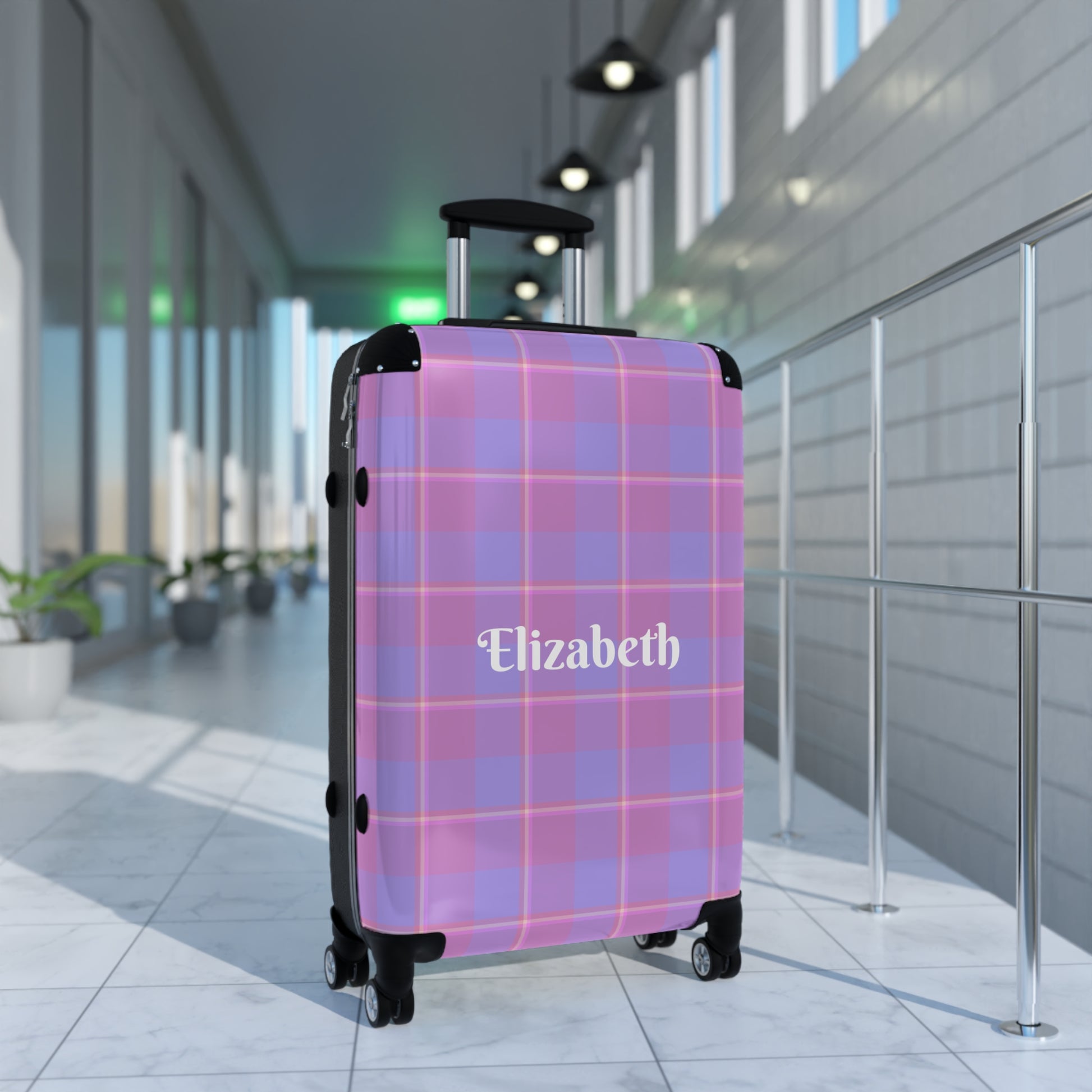 Personalized Travel Suitcase with Plaid Design, Custom Luggage, Stylish Suitcase, Travel Accessory, Unique Gift for Travelers, [...] - Celtic Scents