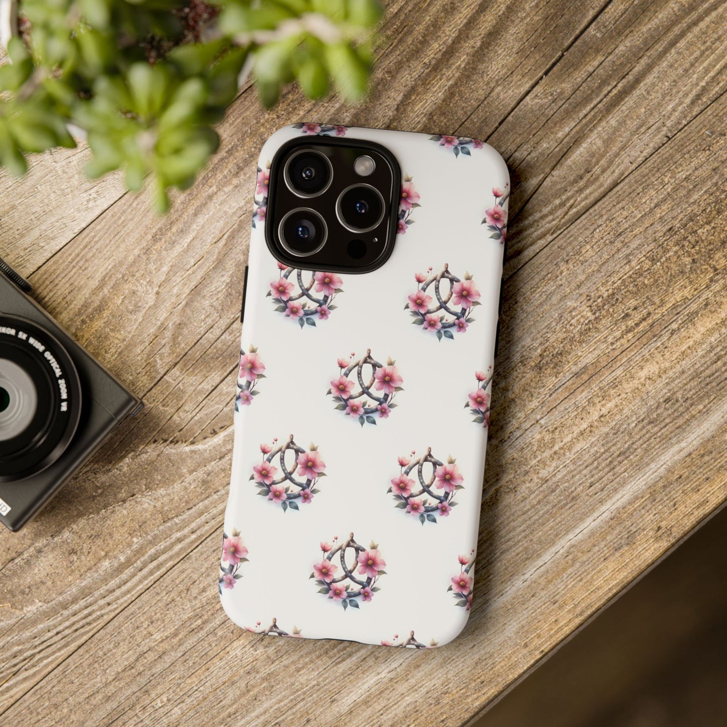 Floral Phone Case, Tough Phone Cover, Cute Protection for Mobile, Gift for Her, Celtic Knot Floral Pattern Case