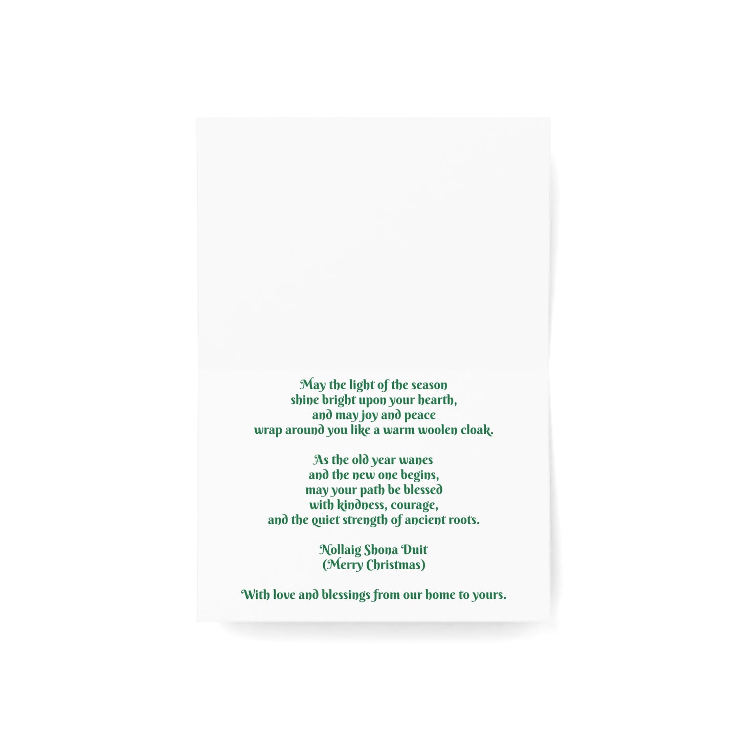 Plaid Holiday Greeting Cards, Customizable, Festive Wishes, Perfect for Christmas, Thanksgiving, Family Celebrations, 1-50 Packs - Celtic Scents
