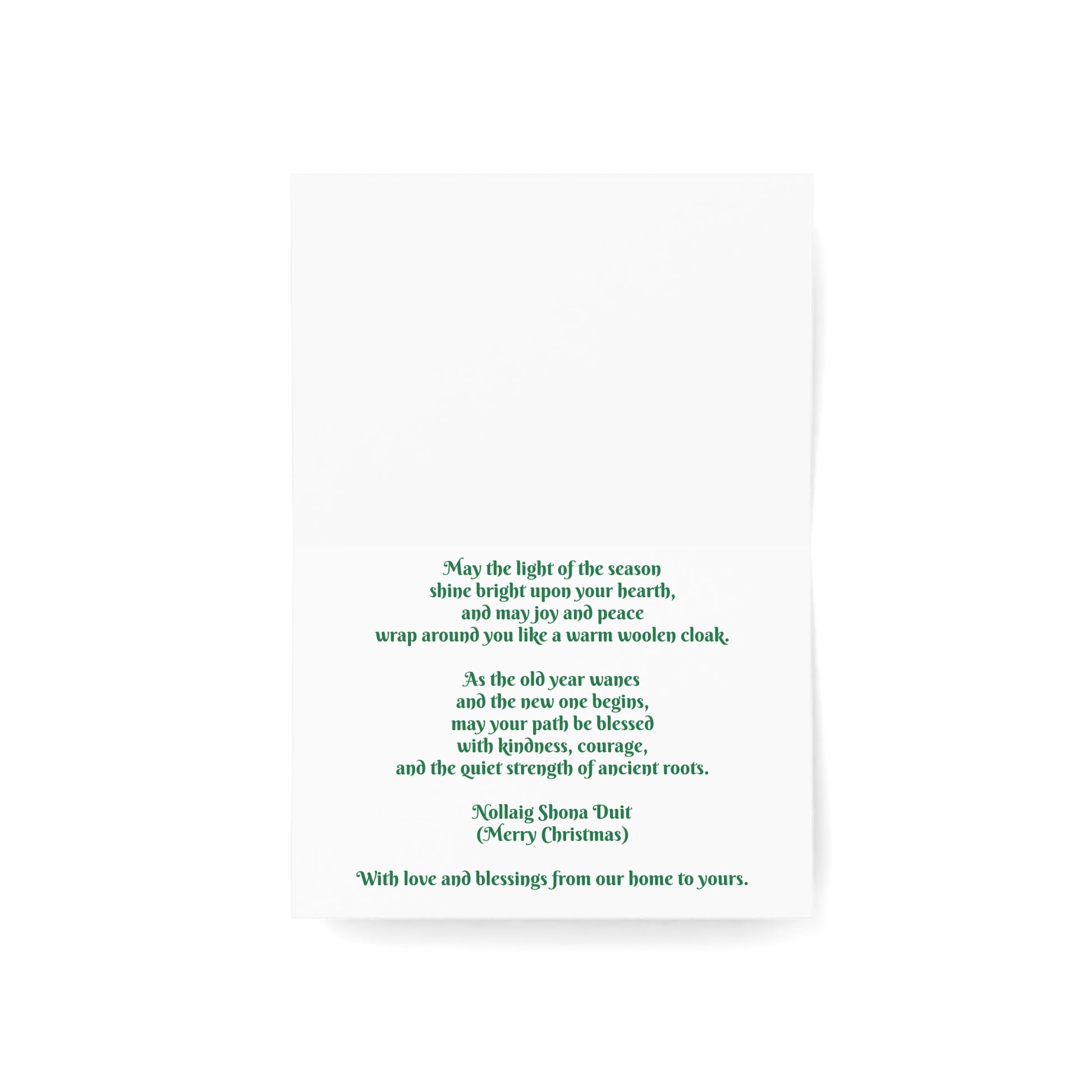 Plaid Holiday Greeting Cards, Customizable, Festive Wishes, Perfect for Christmas, Thanksgiving, Family Celebrations, 1-50 Packs - Celtic Scents