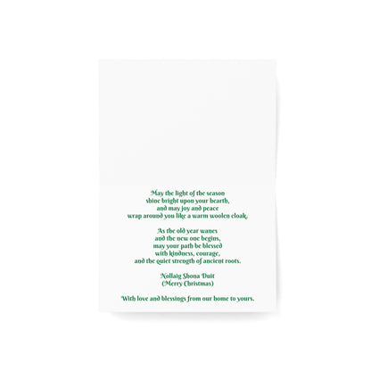 Plaid Holiday Greeting Cards, Customizable, Festive Wishes, Perfect for Christmas, Thanksgiving, Family Celebrations, 1-50 Packs - Celtic Scents