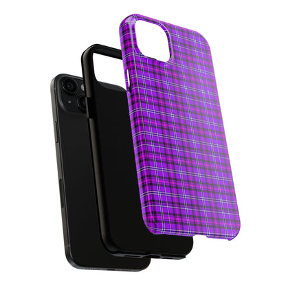 Purple Plaid Stylish Tough Phone Cases, Durable Phone Cover, Protective Case, Trendy Design, Gifts for Her - Celtic Scents