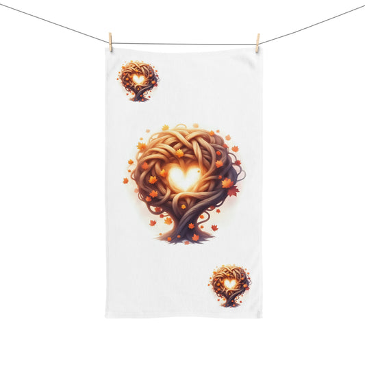 Autumn Floral Hand Towel, Cozy Kitchen Decor, Fall Gift, Hostess Gift, Decorative Towel for Thanksgiving
