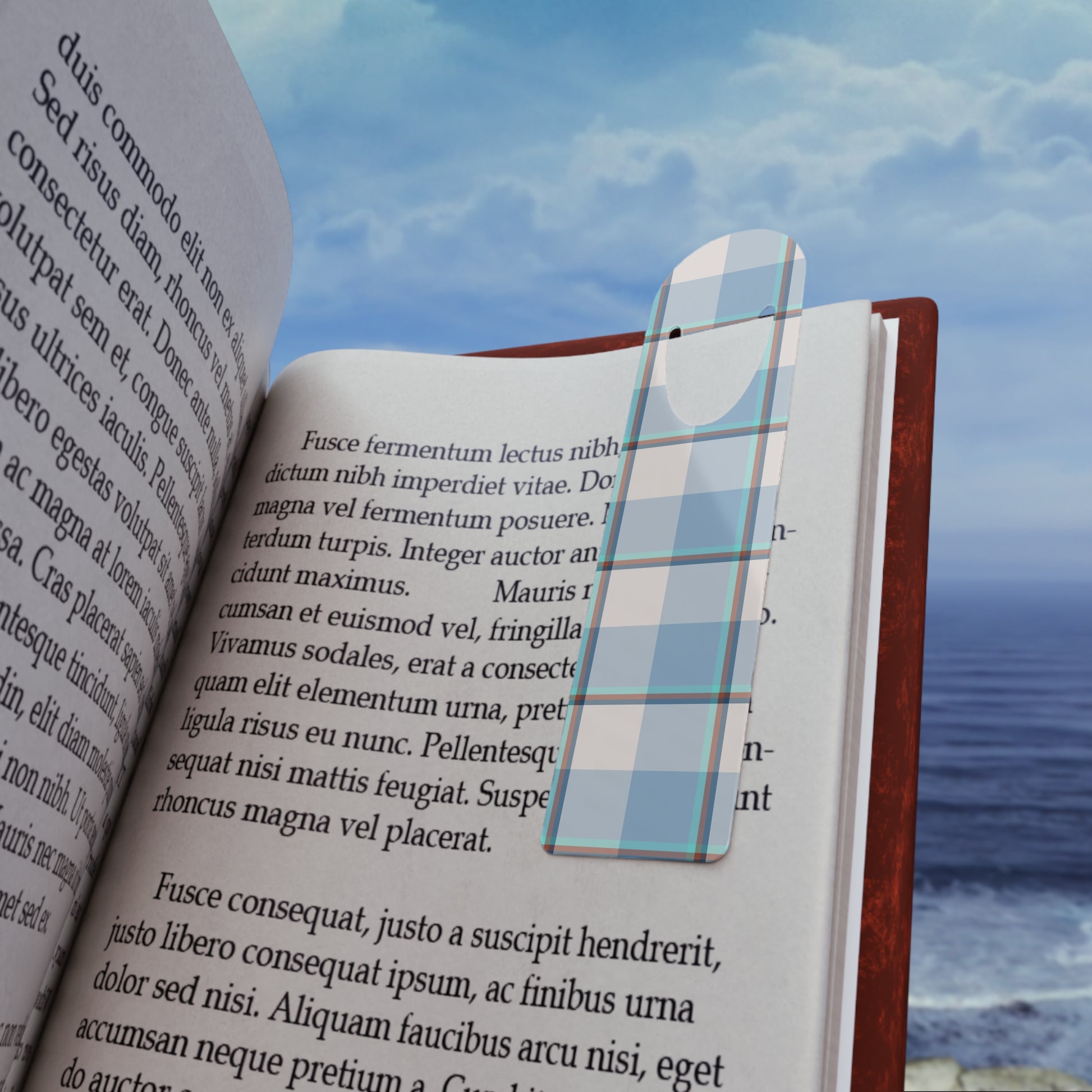 Blue Plaid Bookmark | Cute Reading Accessory, Gift for Book Lovers, Study Tool, Teacher Gift, Bookish Decor - Celtic Scents