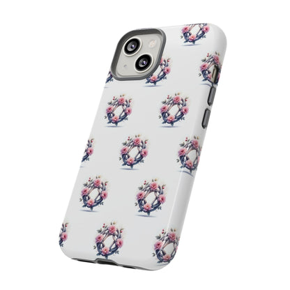 Floral Phone Case, Tough Cases for Women, Cute Celtic Knot Floral Design iPhone Cover, Gift for Her, Stylish Tech Accessories