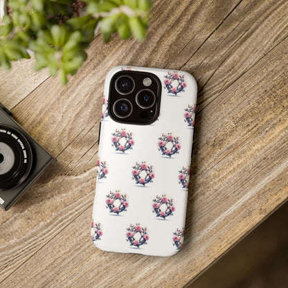Floral Phone Case, Tough Cases for Women, Cute Celtic Knot Floral Design iPhone Cover, Gift for Her, Stylish Tech Accessories
