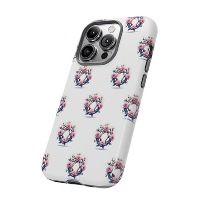 Floral Phone Case, Tough Cases for Women, Cute Celtic Knot Floral Design iPhone Cover, Gift for Her, Stylish Tech Accessories