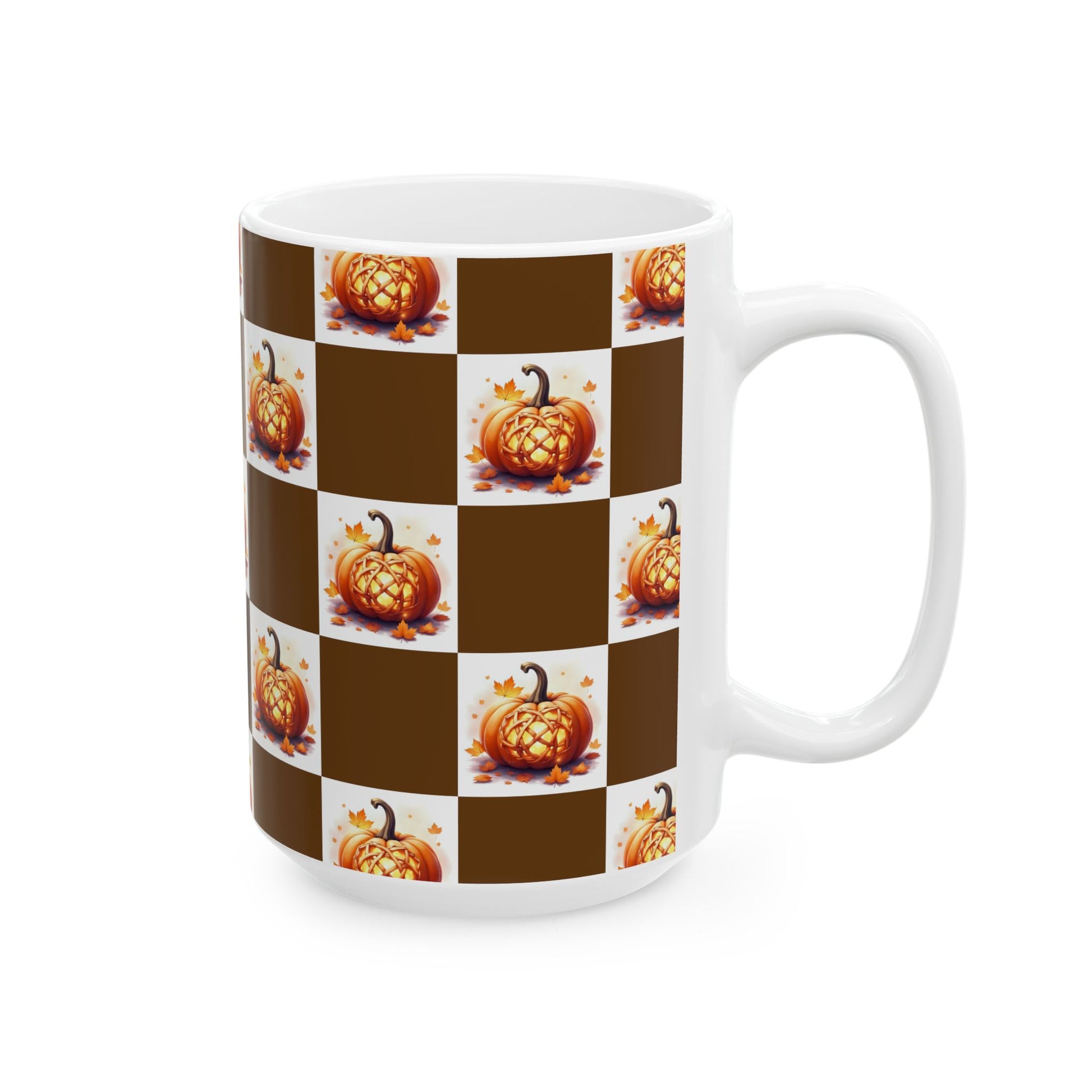 Fall-Themed Pumpkin Ceramic Mug | Cozy Autumn Coffee Cup, Harvest Decor, Thanksgiving Gift, Seasonal Kitchenware, Pumpkin Spice Lovers - Celtic Scents