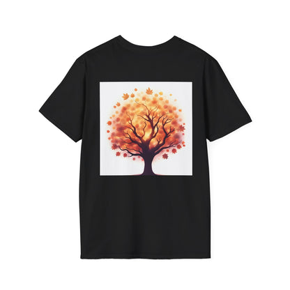Autumn Tree Graphic T-Shirt, Fall Tee for Nature Lovers, Unisex Softstyle T-Shirt, Gift for Thanksgiving, Cozy Casual Wear - Celtic Scents