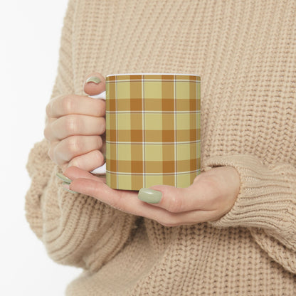 Cozy Plaid Ceramic Mug for Coffee Lovers, Ideal Gift for Birthdays, Holidays, Home Decor, Rustic Kitchen, Fall Vibes, Perfect for Tea - Celtic Scents