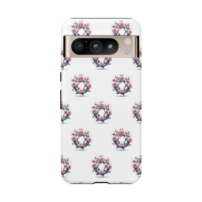 Floral Phone Case, Tough Cases for Women, Cute Celtic Knot Floral Design iPhone Cover, Gift for Her, Stylish Tech Accessories