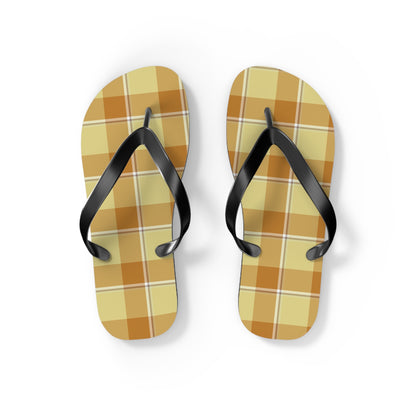 Stylish Plaid Flip Flops | Summer Beach Footwear, Pool Slide Sandals, Vacation Essentials, Casual Summer Fashion, Gift for Him/Her - Celtic Scents