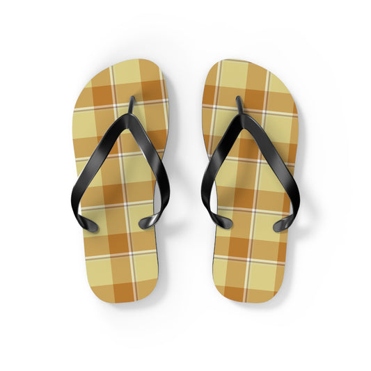 Stylish Plaid Flip Flops | Summer Beach Footwear, Pool Slide Sandals, Vacation Essentials, Casual Summer Fashion, Gift for Him/Her - Celtic Scents