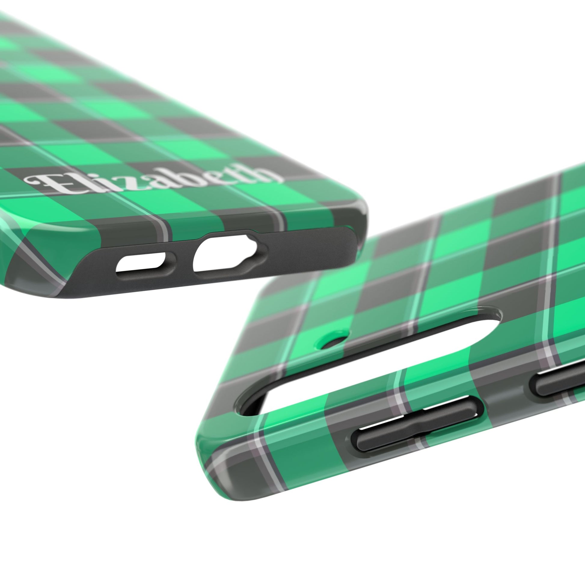 Personalized Plaid Tough Phone Case, Custom Phone Cover, Gifts for Her, Unique Cell Phone Case, Trendy Accessories, Holiday Gifts - Celtic Scents