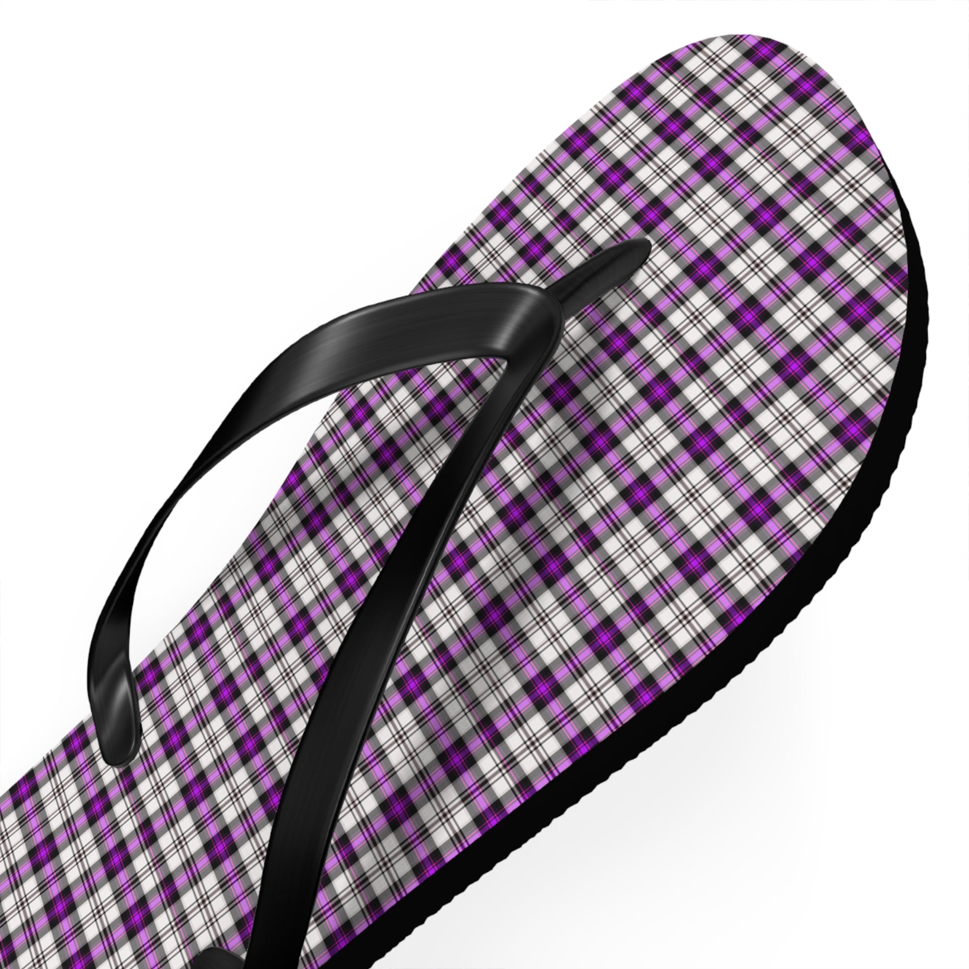 Plaid Flip Flops for Summer Vibes, Beach Wear, Poolside Relaxation, Casual Outings, Gift for Her - Celtic Scents