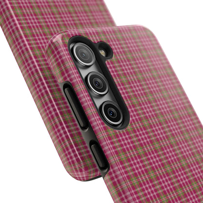 Stylish Tough Phone Cases - Protect Your Phone with Trendy Plaid Design, Gift for Her, Pink Plaid Design