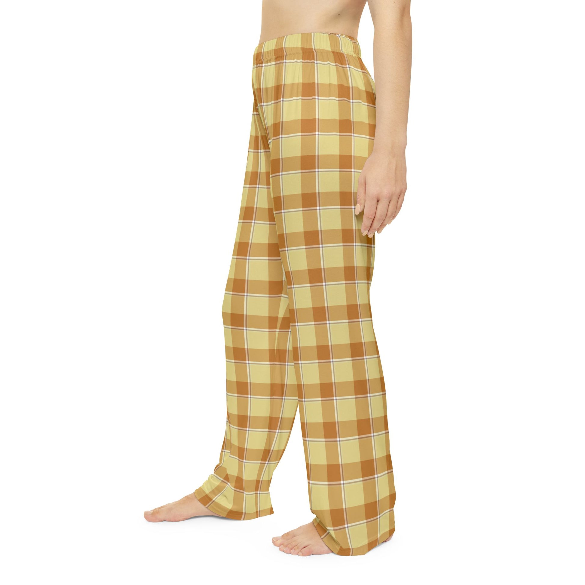 Cozy Women’s Pajama Pants, Chill Vibe Lounge Wear, Perfect for Relaxing, Home Leisure, Gift for Her, Beige Plaid Print - Celtic Scents