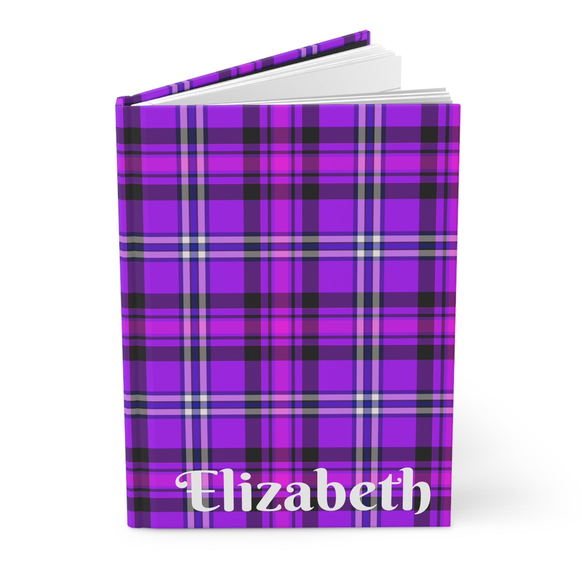 Personalized Purple Plaid Hardcover Journal, Custom Journal, Note Book, Planner, Writing Journal, Gift for Her, Stationery - Celtic Scents