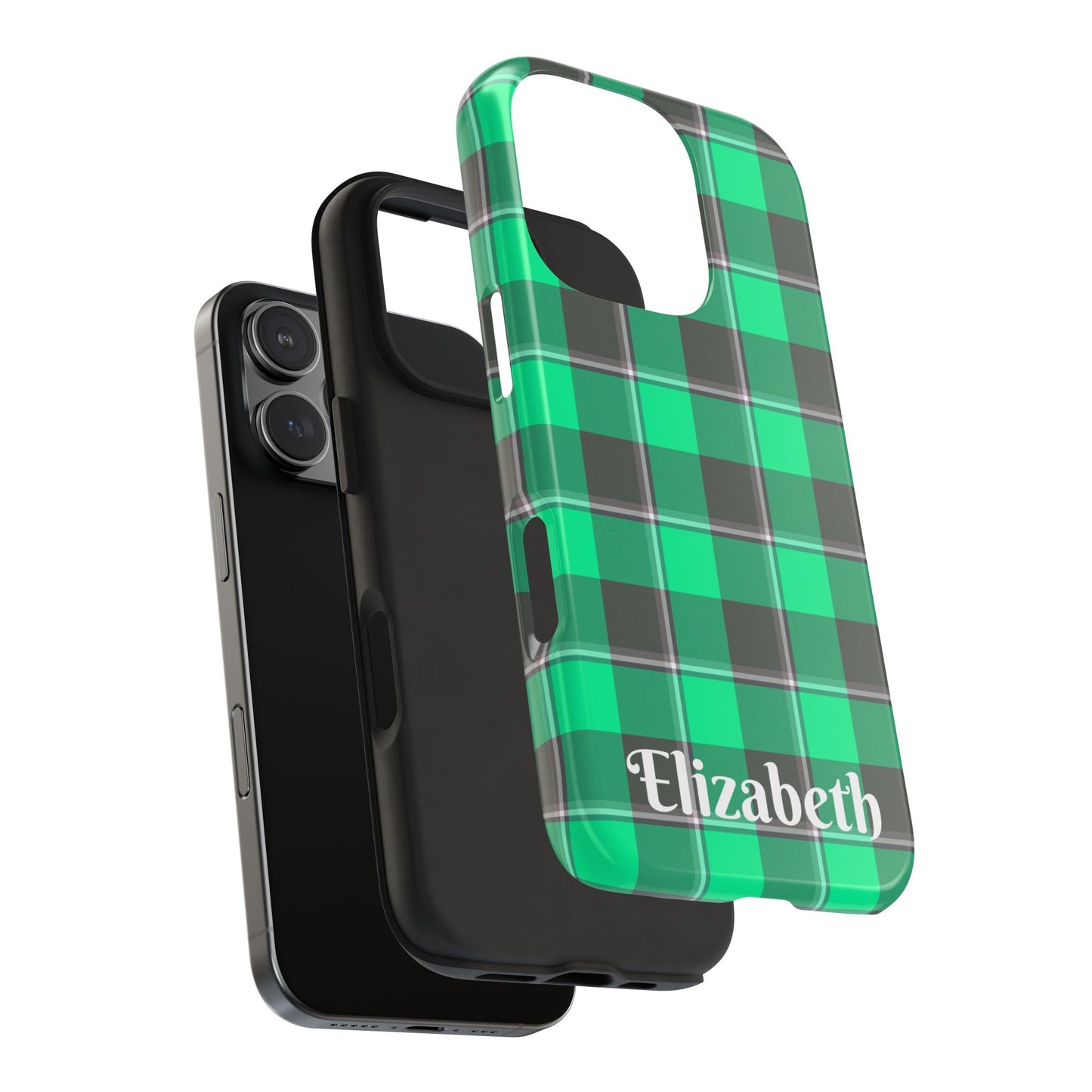 Personalized Plaid Tough Phone Case, Custom Phone Cover, Gifts for Her, Unique Cell Phone Case, Trendy Accessories, Holiday Gifts
