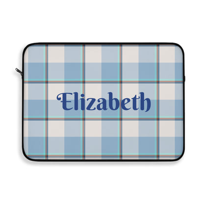 Personalized Plaid Laptop Sleeve, Stylish Tech Case, Custom Computer Sleeve - Celtic Scents
