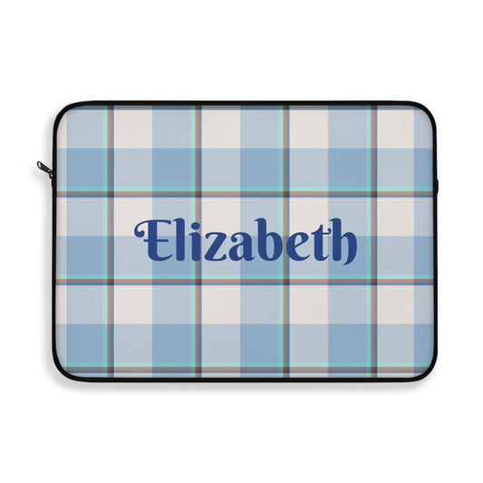 Personalized Plaid Laptop Sleeve, Stylish Tech Case, Custom Computer Sleeve - Celtic Scents