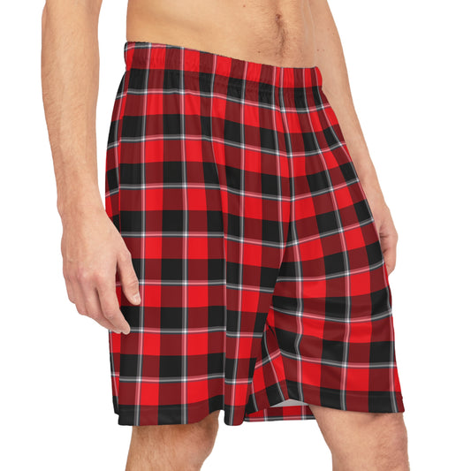 Cozy Plaid Basketball Shorts, Stylish Athletic Wear, Holiday Gift, Relaxation Shorts, Men's Lounge Shorts, Summer Sports Shorts - Celtic Scents