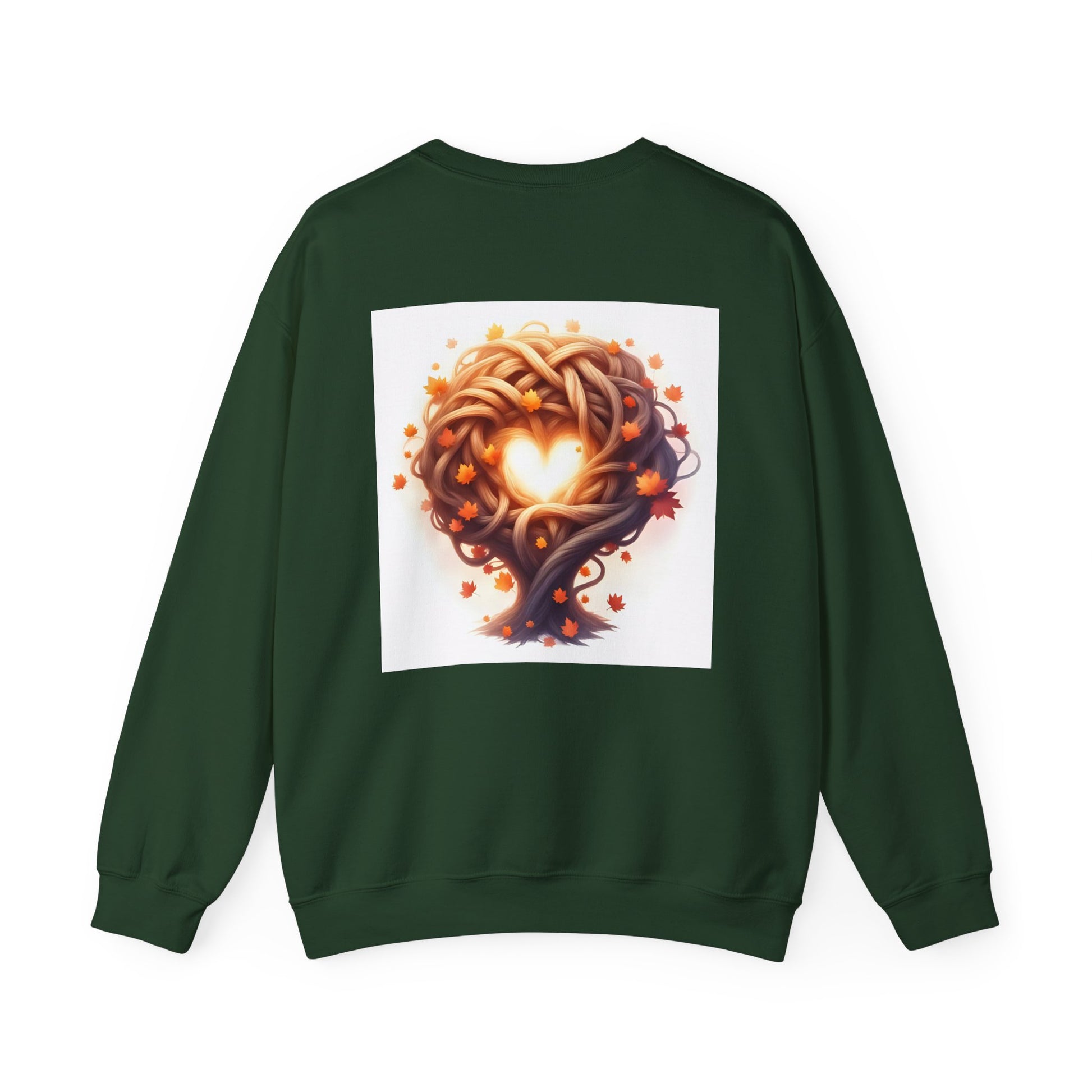 Heart Tree Crewneck Sweatshirt, Cozy Love Sweatshirt, Unisex Gift for Loved Ones, Fall Fashion, Nature-Inspired Apparel - Celtic Scents