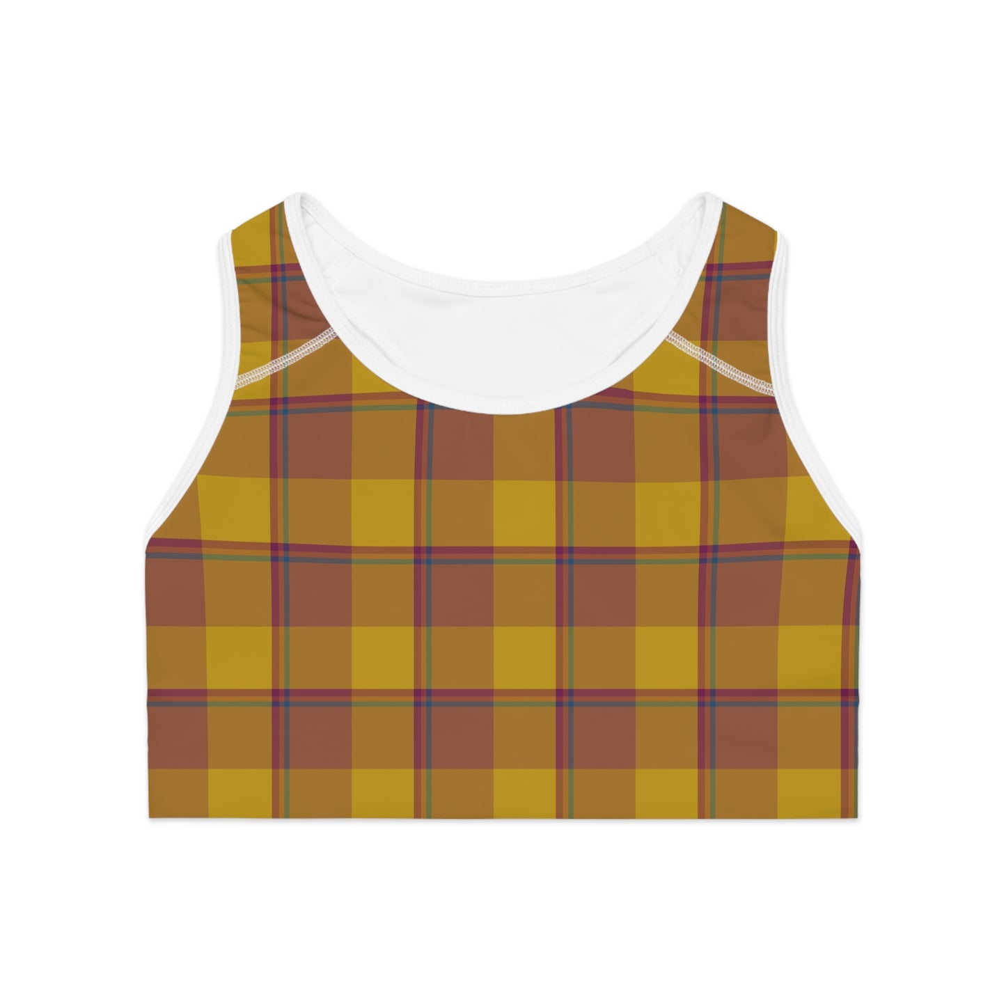 Plaid Sports Bra for Active Living, Workout Top, Gym Wear, Athleisure, Fitness Gift, Stylish Exercise Apparel - Celtic Scents
