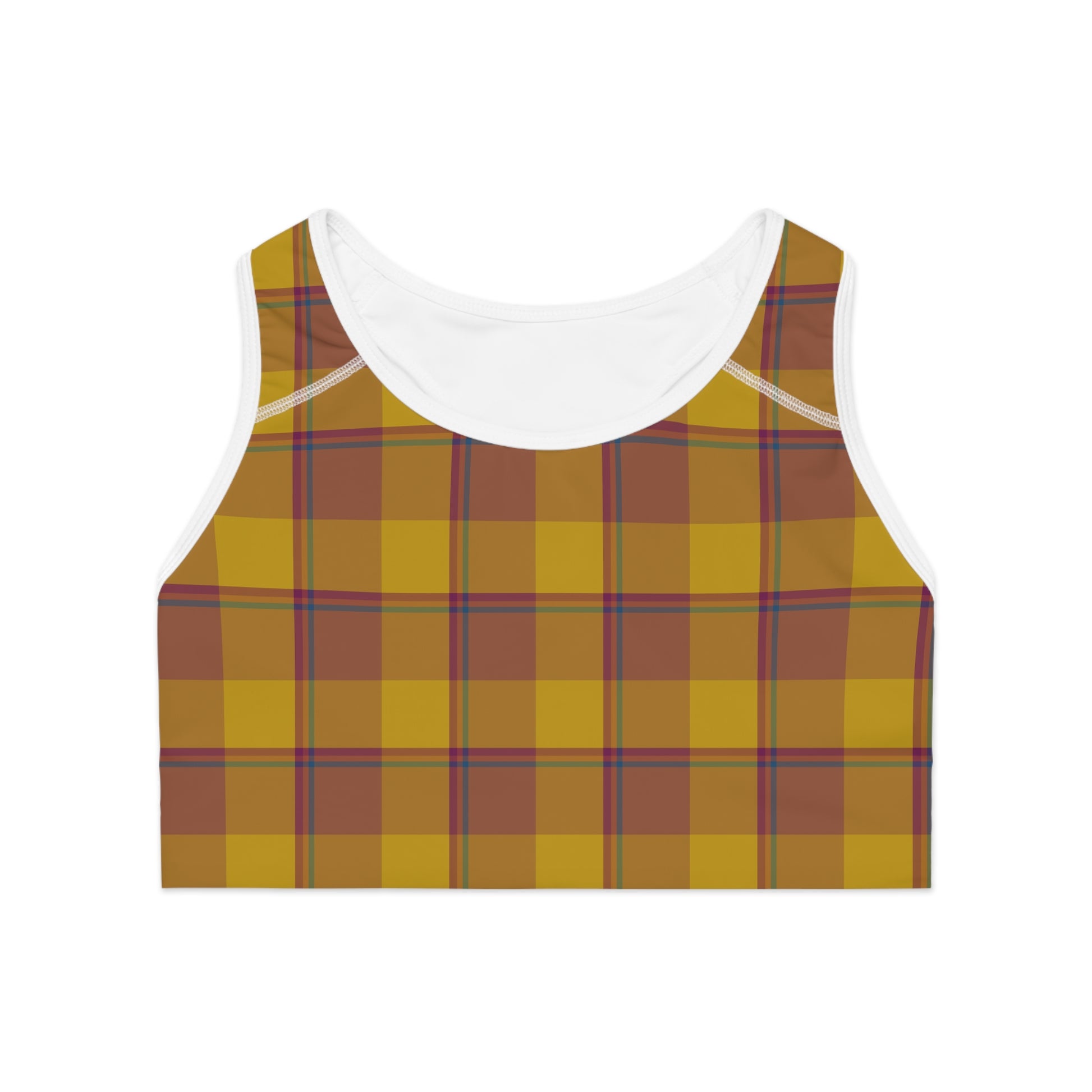 Plaid Sports Bra for Active Living, Workout Top, Gym Wear, Athleisure, Fitness Gift, Stylish Exercise Apparel - Celtic Scents