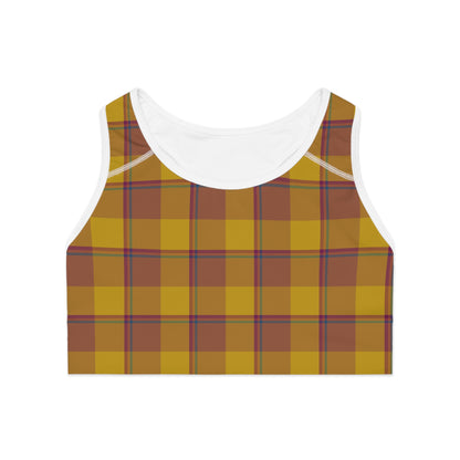 Plaid Sports Bra for Active Living, Workout Top, Gym Wear, Athleisure, Fitness Gift, Stylish Exercise Apparel - Celtic Scents