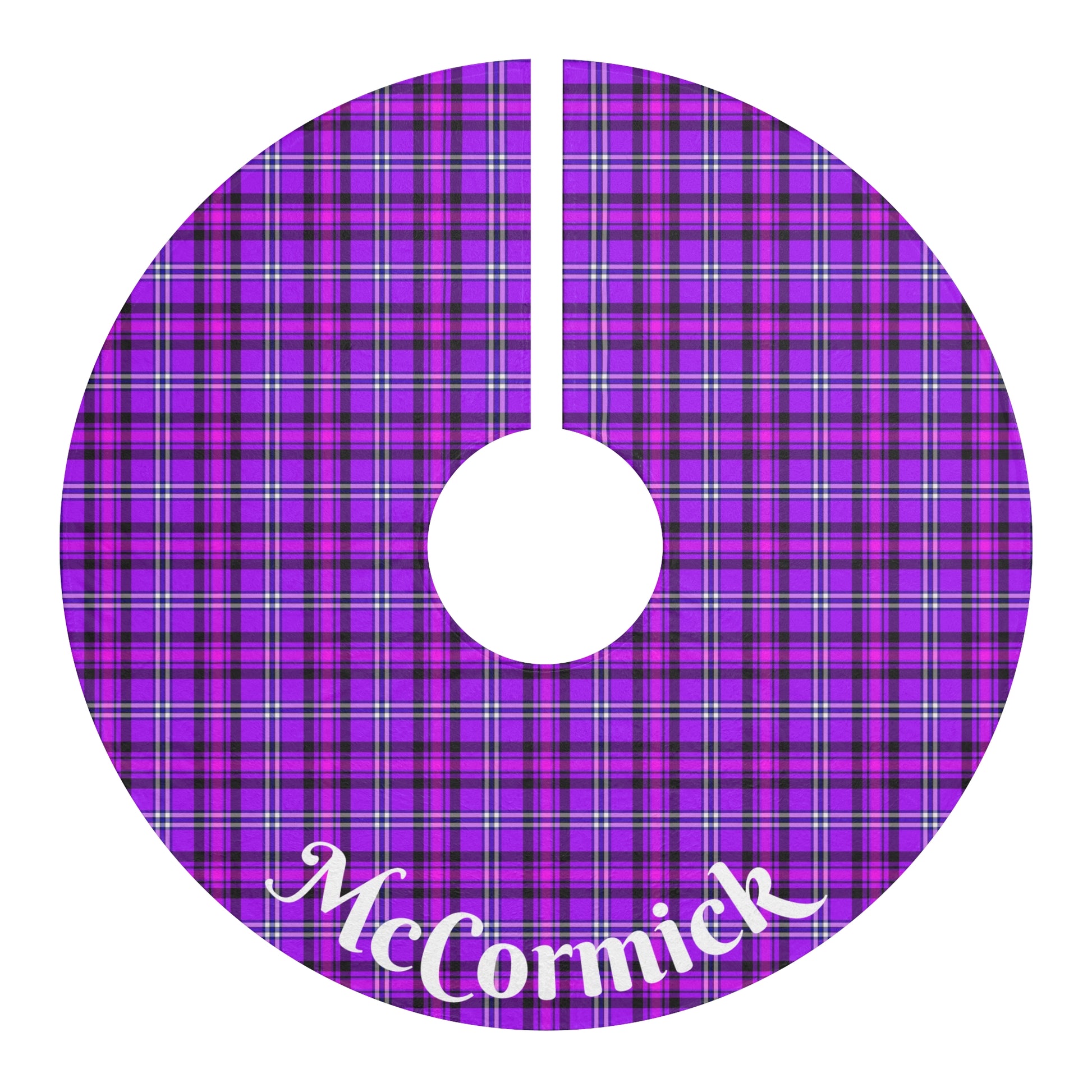 Cozy Purple Plaid Christmas Tree Skirt, Personalized Holiday Decor, Festive Home Accent, Unique Gift for Christmas, Family Gathering - Celtic Scents