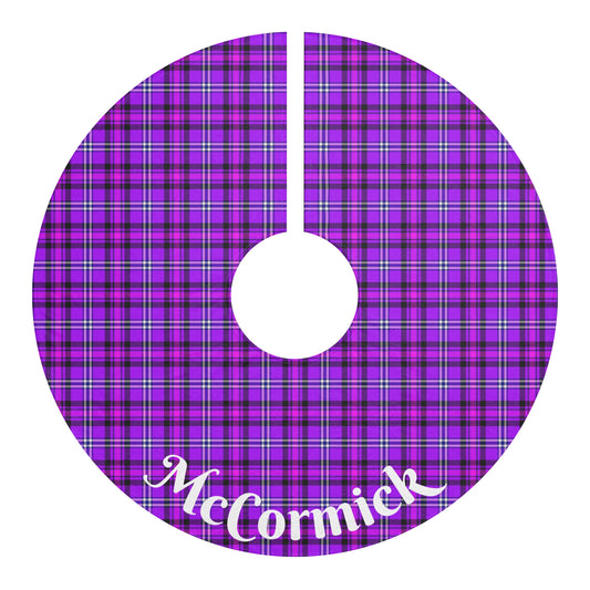 Cozy Purple Plaid Christmas Tree Skirt, Personalized Holiday Decor, Festive Home Accent, Unique Gift for Christmas, Family Gathering - Celtic Scents