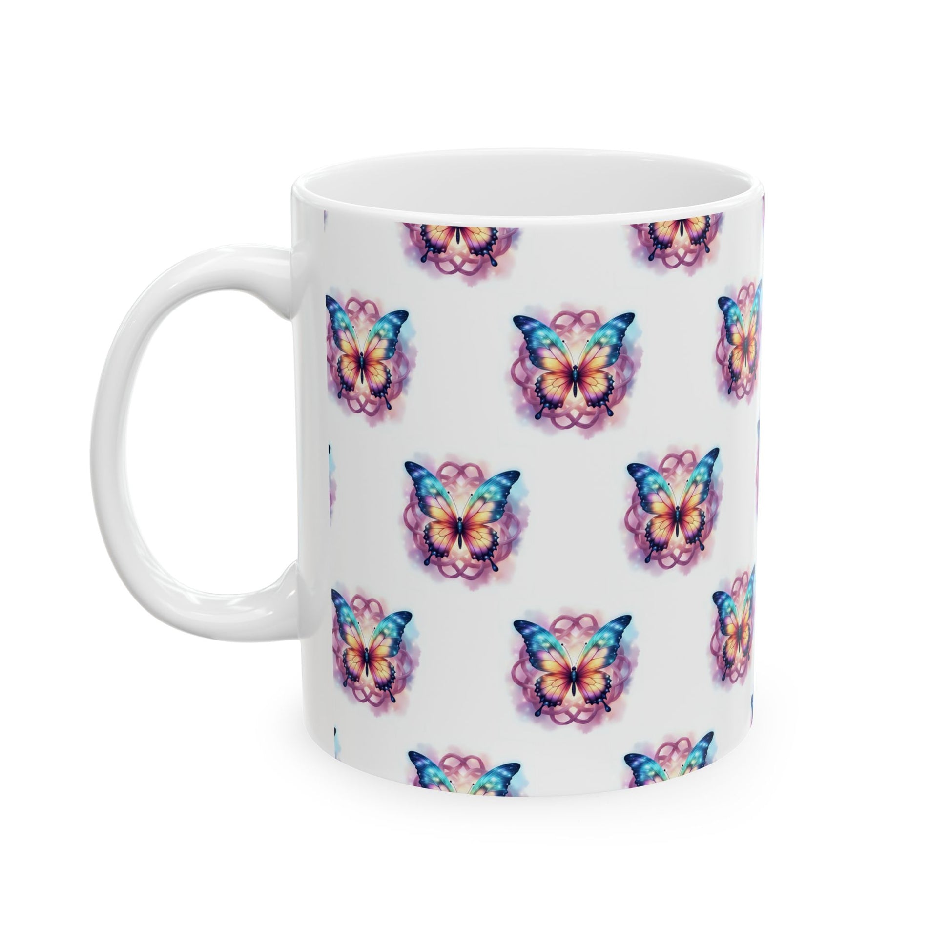 Colorful Butterfly Ceramic Mug - Vibrant Drinkware for Nature Lovers, Gift for Birthdays, Mother's Day, or Just Because - Celtic Scents