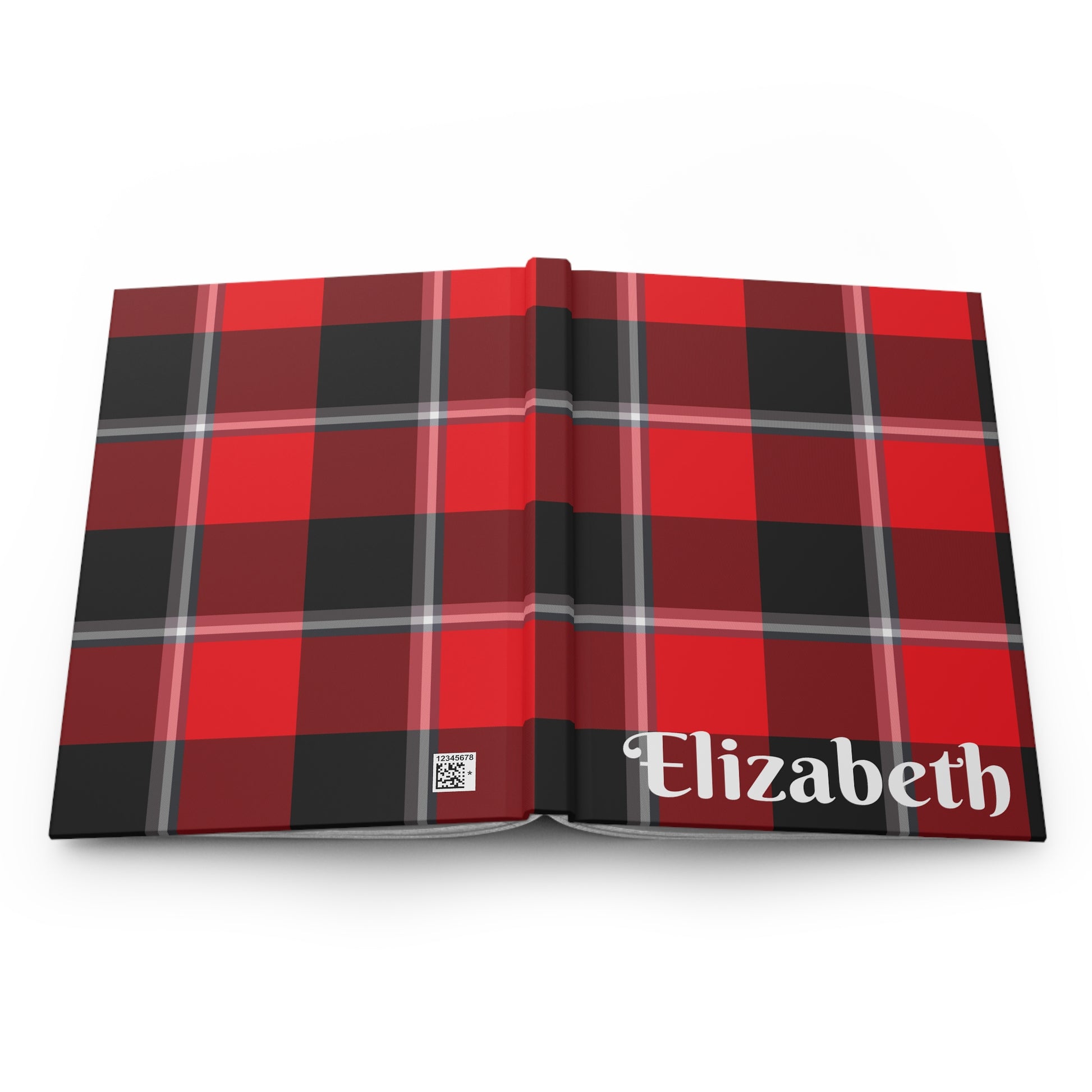 Personalized Red Plaid Hardcover Journal, Gift for Writers, Notebook for Students, Christmas Journal, Customizable Diary - Celtic Scents