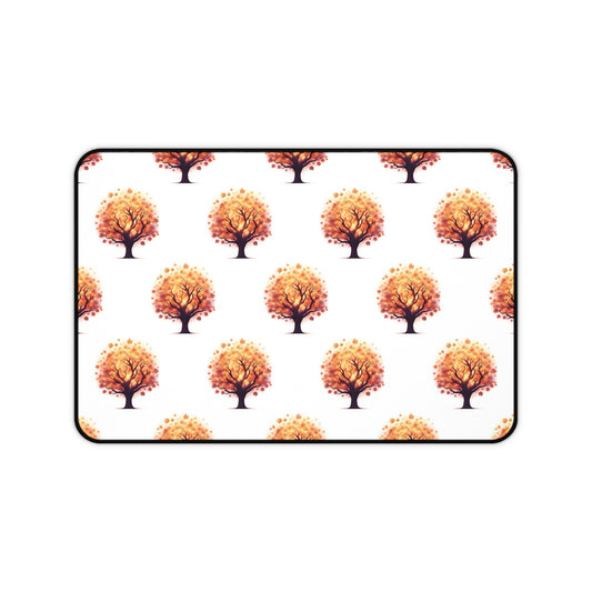 Autumn Tree Desk Mat - Cozy Office Decor, Workspace Accessory, Gift for Nature Lovers, Seasonal Decoration, Fall Theme