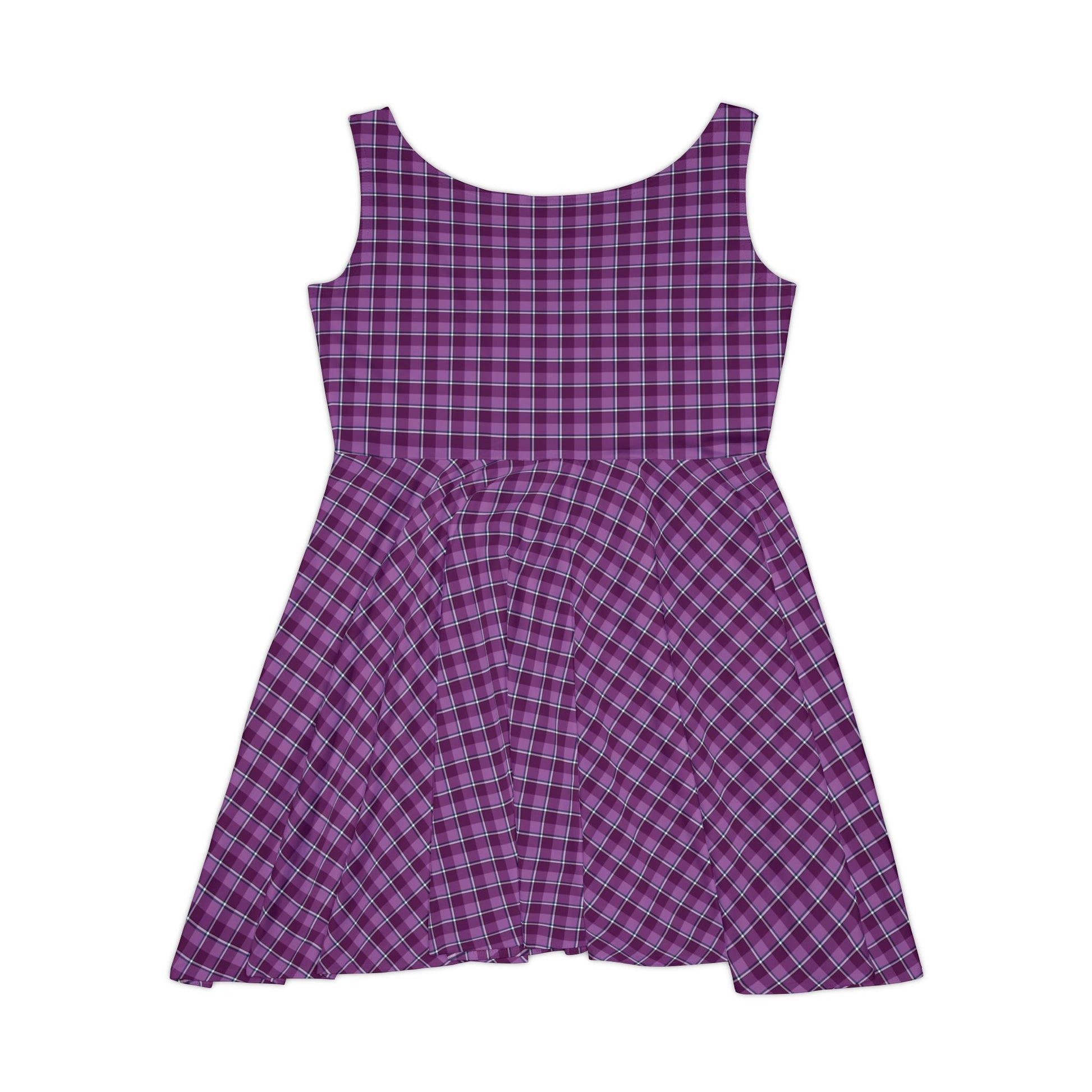 Purple Plaid Women's Skater Dress | Cute Summer Dress, Casual Outfit, Spring Fashion, Boho Dress, Everyday Wear - Celtic Scents