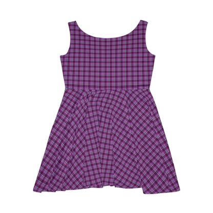 Purple Plaid Women's Skater Dress | Cute Summer Dress, Casual Outfit, Spring Fashion, Boho Dress, Everyday Wear - Celtic Scents