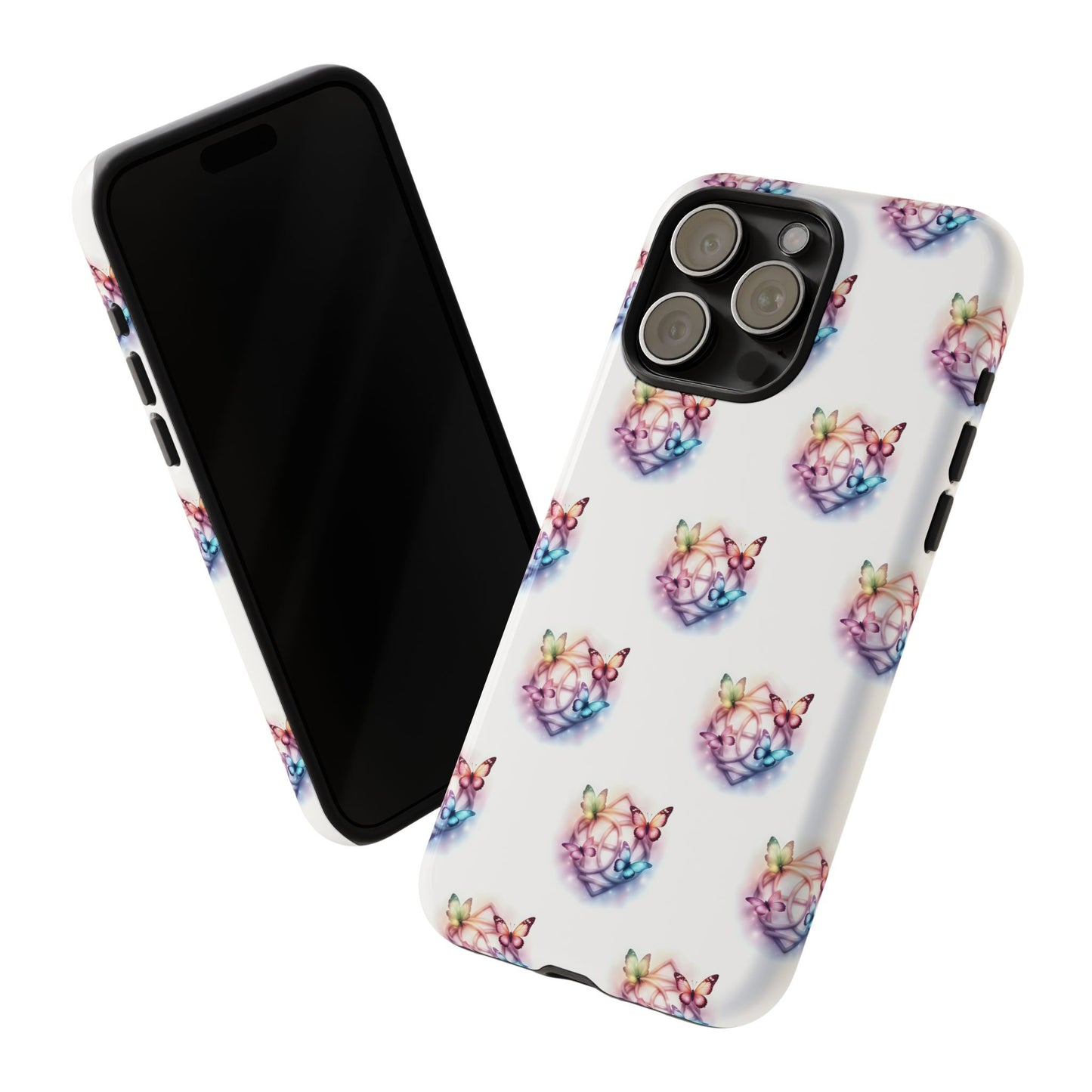 Colorful Butterflies Phone Case, Tough Cases, Cute Butterfly Lover Gift, Trendy Phone Cover, Nature Print Case
