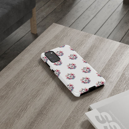 Floral Phone Case, Tough Phone Cover, Cute Protection for Mobile, Gift for Her, Celtic Knot Floral Pattern Case