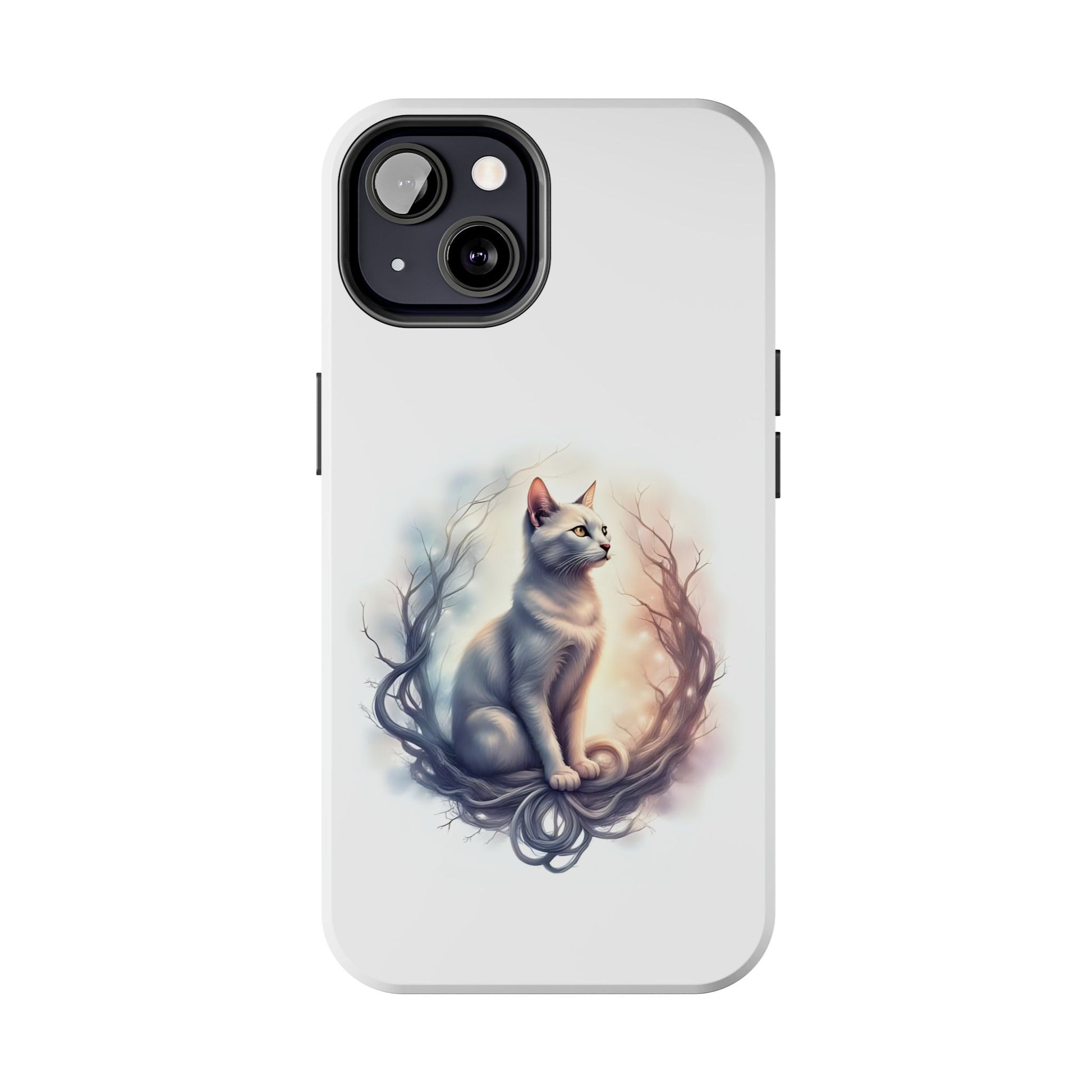 Artistic Cat Phone Case, Tough Phone Cases, Pet Lover Gift, Cat Lover Accessory, Unique Phone Cover, Protector Case - Celtic Scents