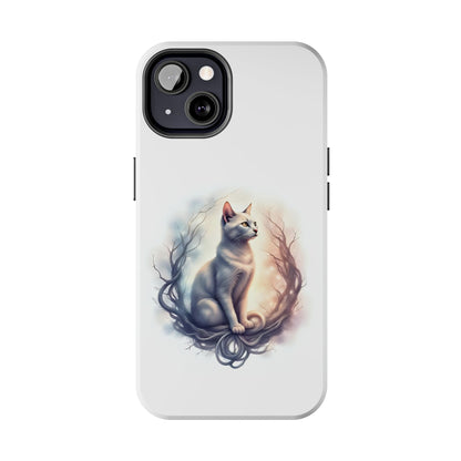 Artistic Cat Phone Case, Tough Phone Cases, Pet Lover Gift, Cat Lover Accessory, Unique Phone Cover, Protector Case - Celtic Scents
