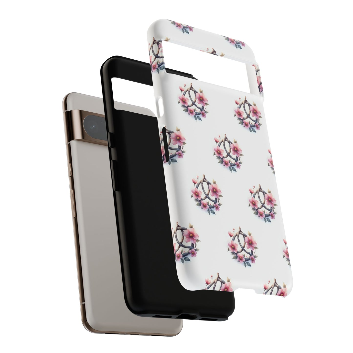 Floral Phone Case, Tough Phone Cover, Cute Protection for Mobile, Gift for Her, Celtic Knot Floral Pattern Case