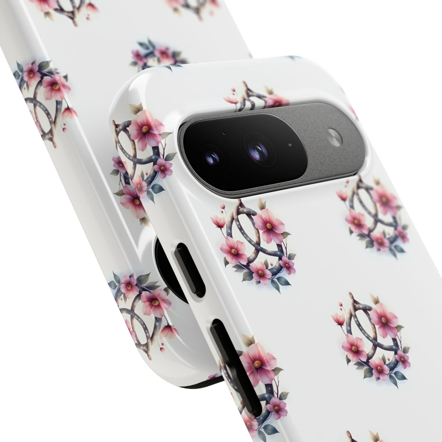 Floral Phone Case, Tough Phone Cover, Cute Protection for Mobile, Gift for Her, Celtic Knot Floral Pattern Case
