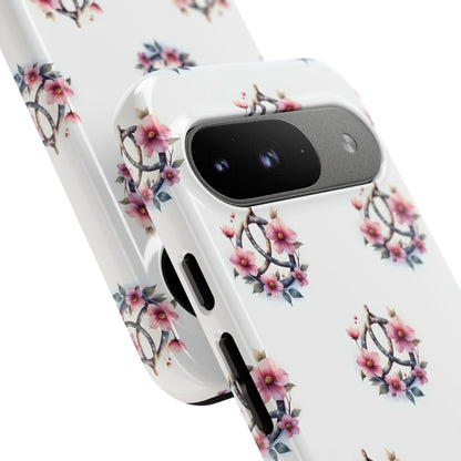 Floral Phone Case, Tough Phone Cover, Cute Protection for Mobile, Gift for Her, Celtic Knot Floral Pattern Case