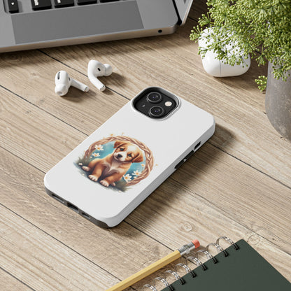 Cute Puppy Phone Case, Tough Case for Dog Lovers, Pet Gift, Protector Case for iPhone, Custom Phone Cover - Celtic Scents