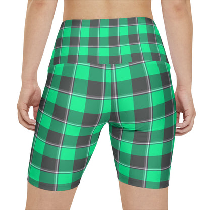 Plaid Women's Workout Shorts, Activewear, Gym Shorts, Summer Essentials, Fitness Apparel, Casual Outfits, Outdoor Activities - Celtic Scents