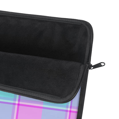 Personalized Laptop Sleeve in Pastel Plaid, Cute Tech Accessory, Custom Gift - Celtic Scents