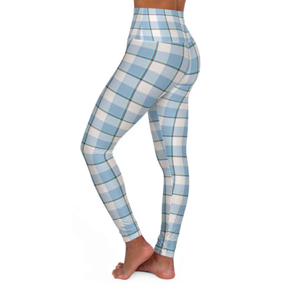 Winter Plaid High Waisted Yoga Leggings, Comfortable Activewear, Hiking Pants, Gym Leggings, Stylish Yoga Outfits, Fitness Apparel