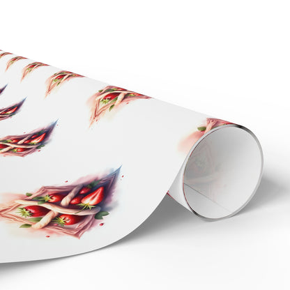 Strawberry Wrapping Paper - Holiday Gift Wrap, Birthday Gift Wrap, Christmas Wrap, Eco-Friendly Wrapping Paper, Unique Gift Presentation - Celtic Scents